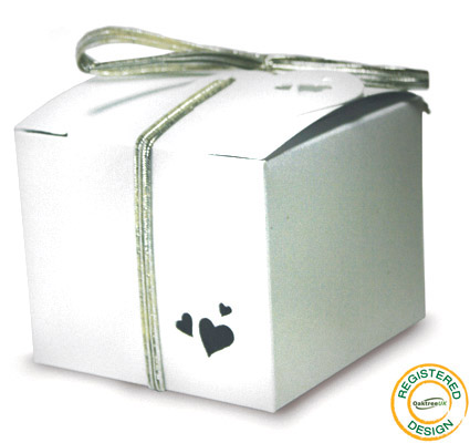 Gift Box Heart Pearl White (pack 5pcs) - Gift Boxes / Bags